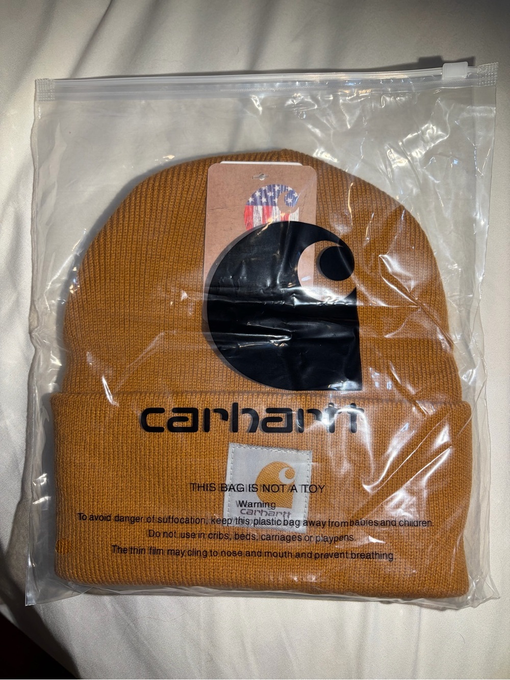 Carhartt Cuffed Beanie in Camel -Brown/Tan